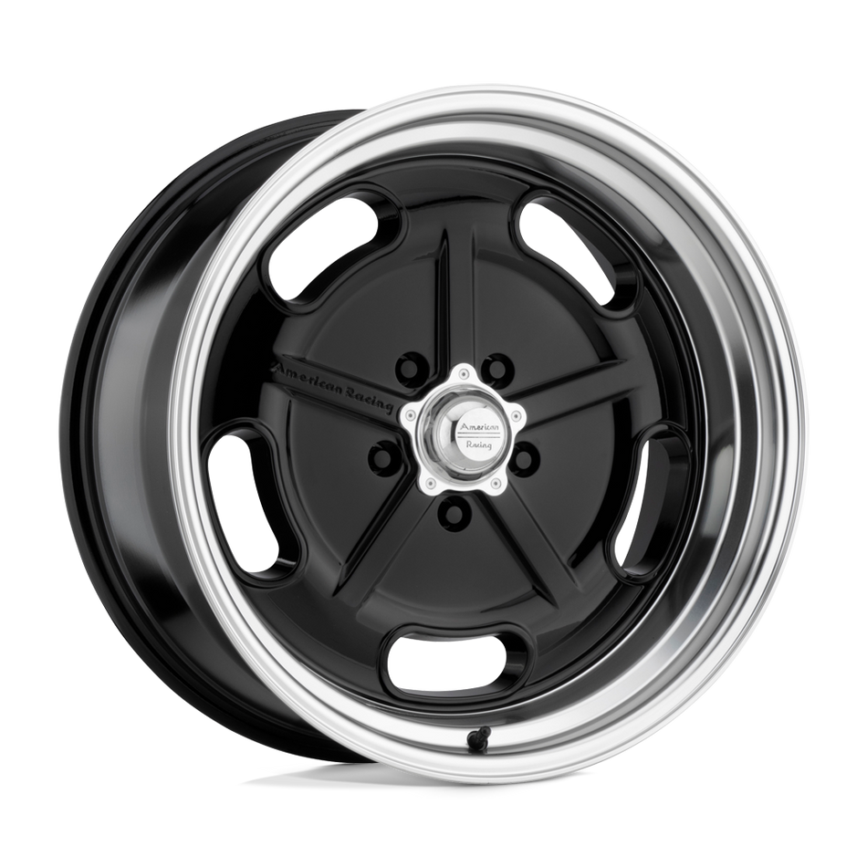 American Racing Vintage VN511 SALT FLAT Gloss Black Diamond Cut Lip Wheel