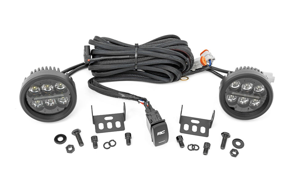 Black Series Round LED Light Pair