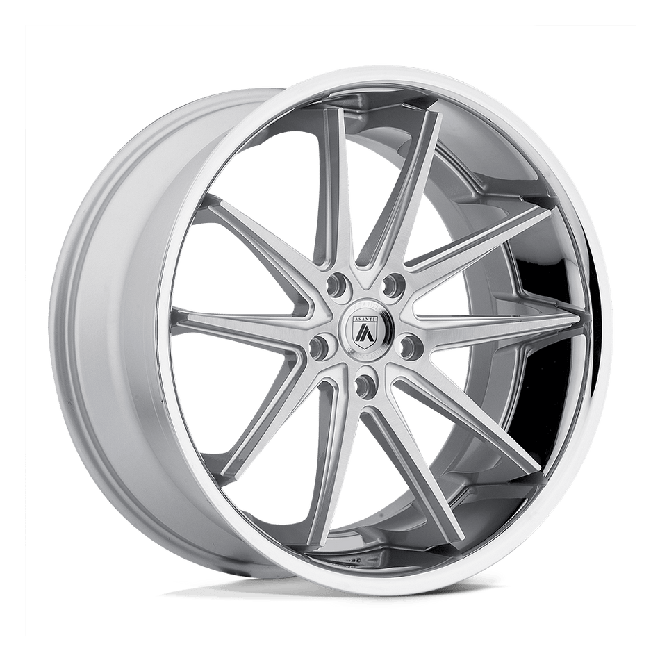 Asanti Black ABL-5 ALTAIR Silver Machined Ss Lip Wheel
