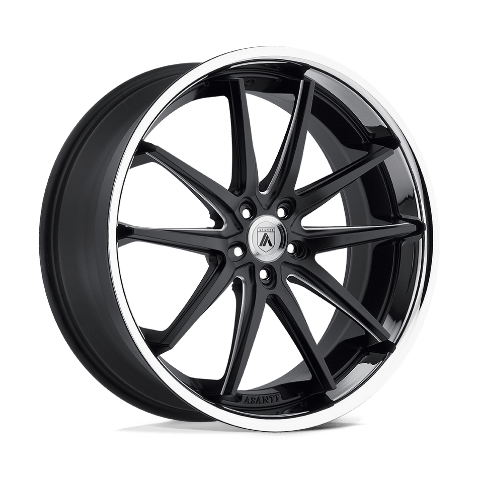 Asanti Black ABL-5 ALTAIR Matte Black Milled Ss Lip Wheel