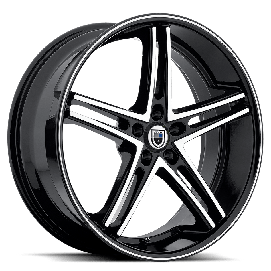 Asanti Black ABL-7 Machine Face With Black Lip Wheel