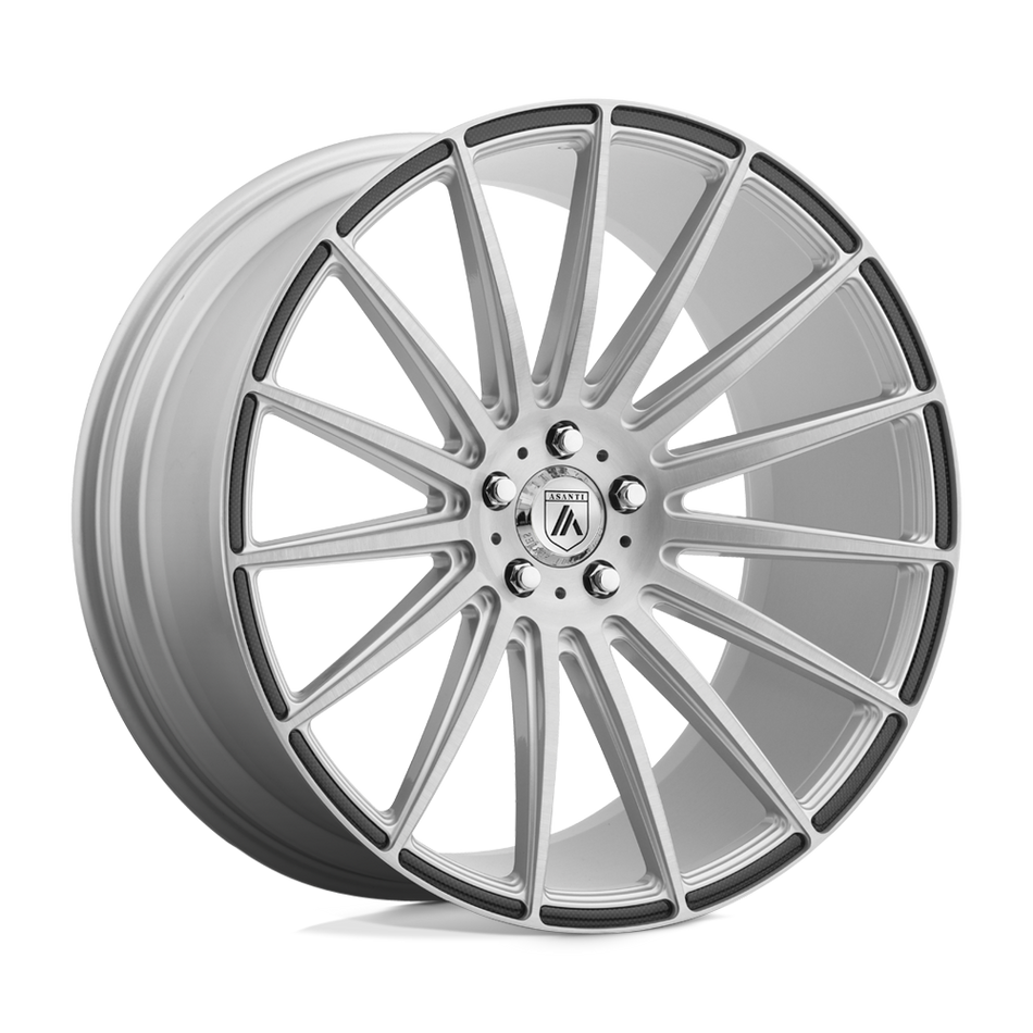 Asanti Black ABL-14 POLARIS Brushed Silver Carbon Fiber Insert Wheel