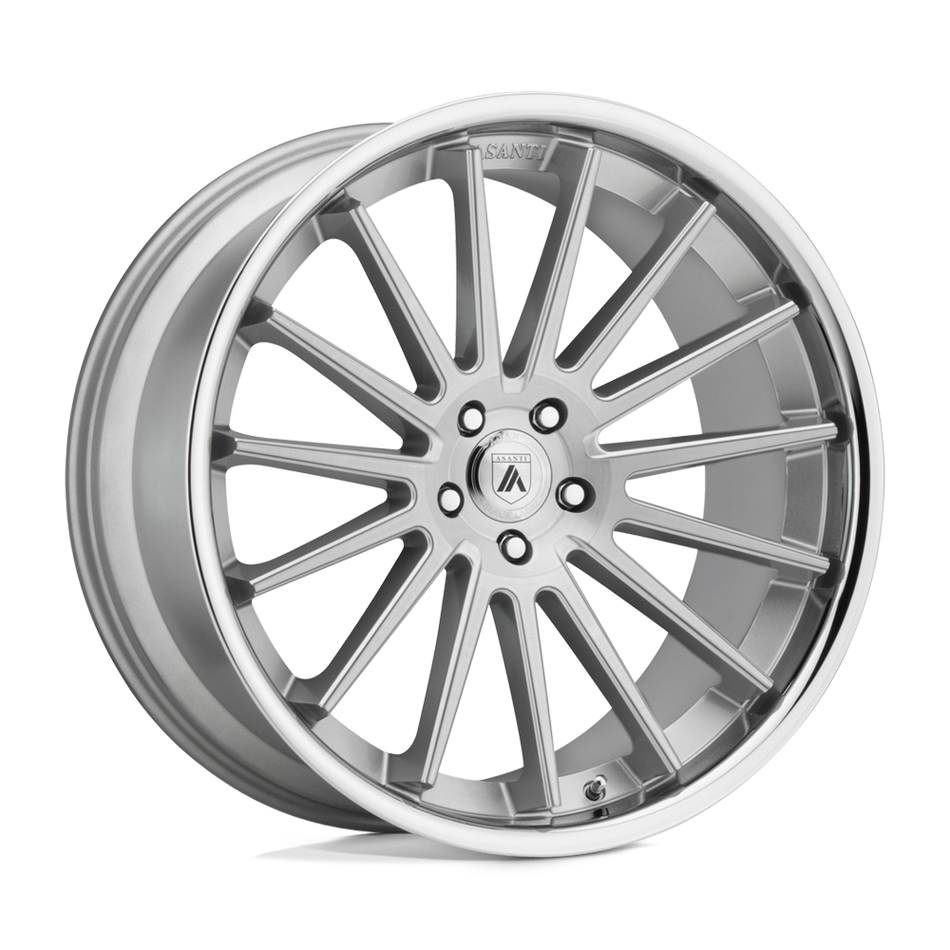 Asanti Black ABL-24 BETA Brushed Silver Chrome Lip Wheel