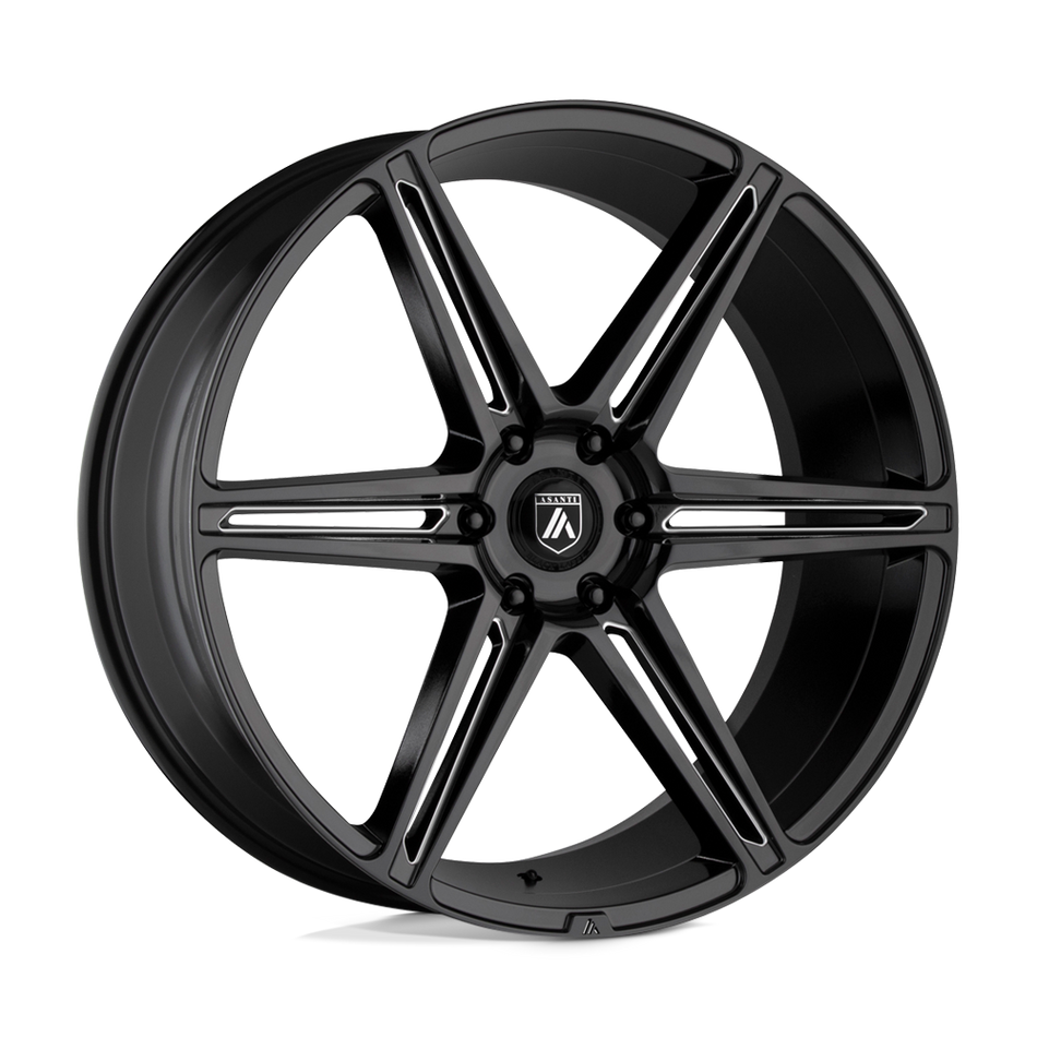 Asanti Black ABL-25 ALPHA 6 Gloss Black Milled Wheel