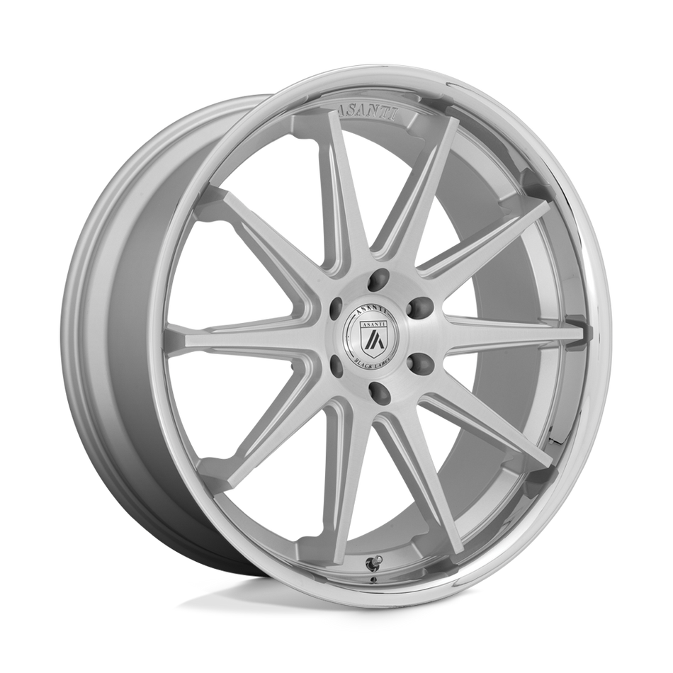 Asanti Black ABL-29 EMPEROR Brushed Silver With Chrome Lip Wheel