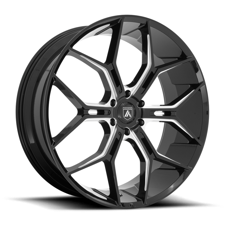 Asanti Black ABL-38 MONARCH TRUCK Gloss Black Milled Wheel