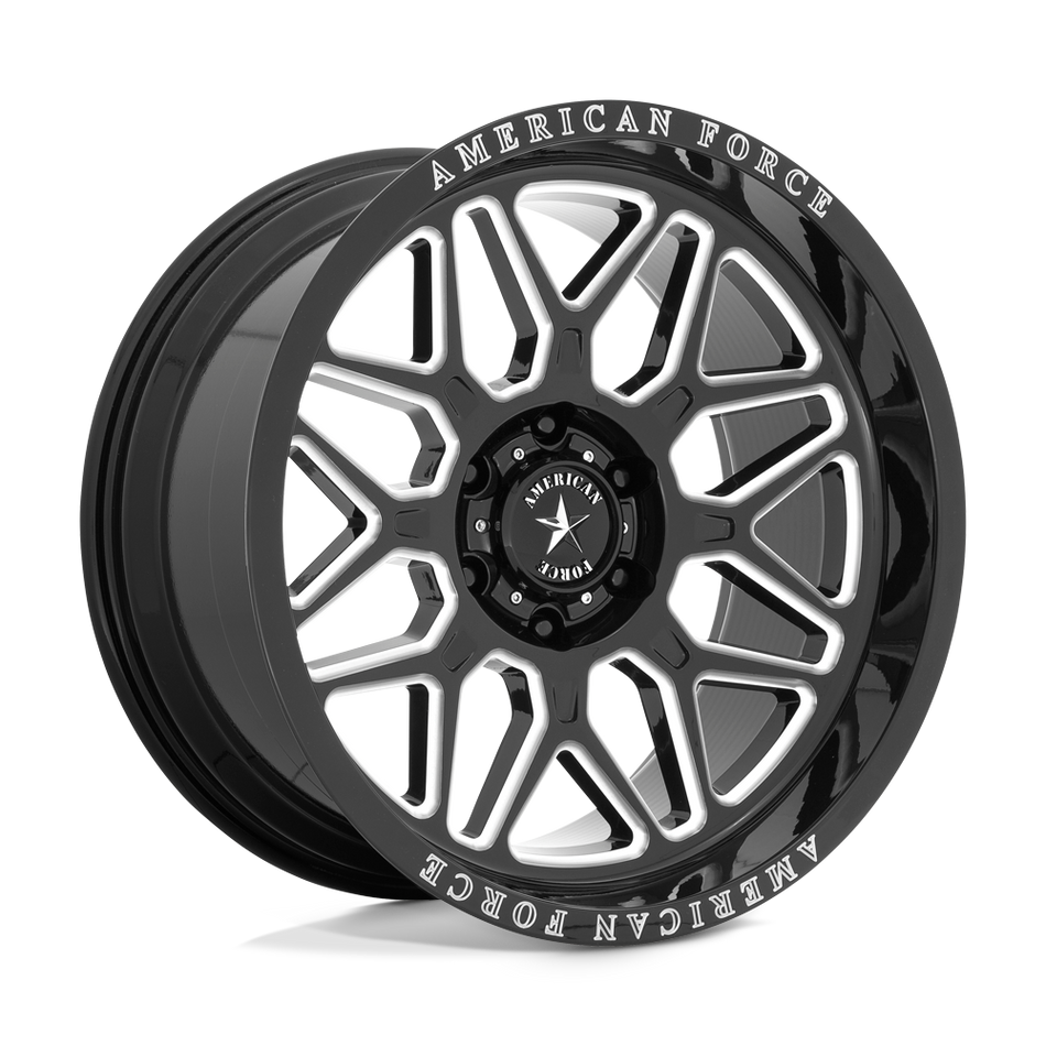 American Force Cast AC001 RUSH Gloss Black Milled Wheel