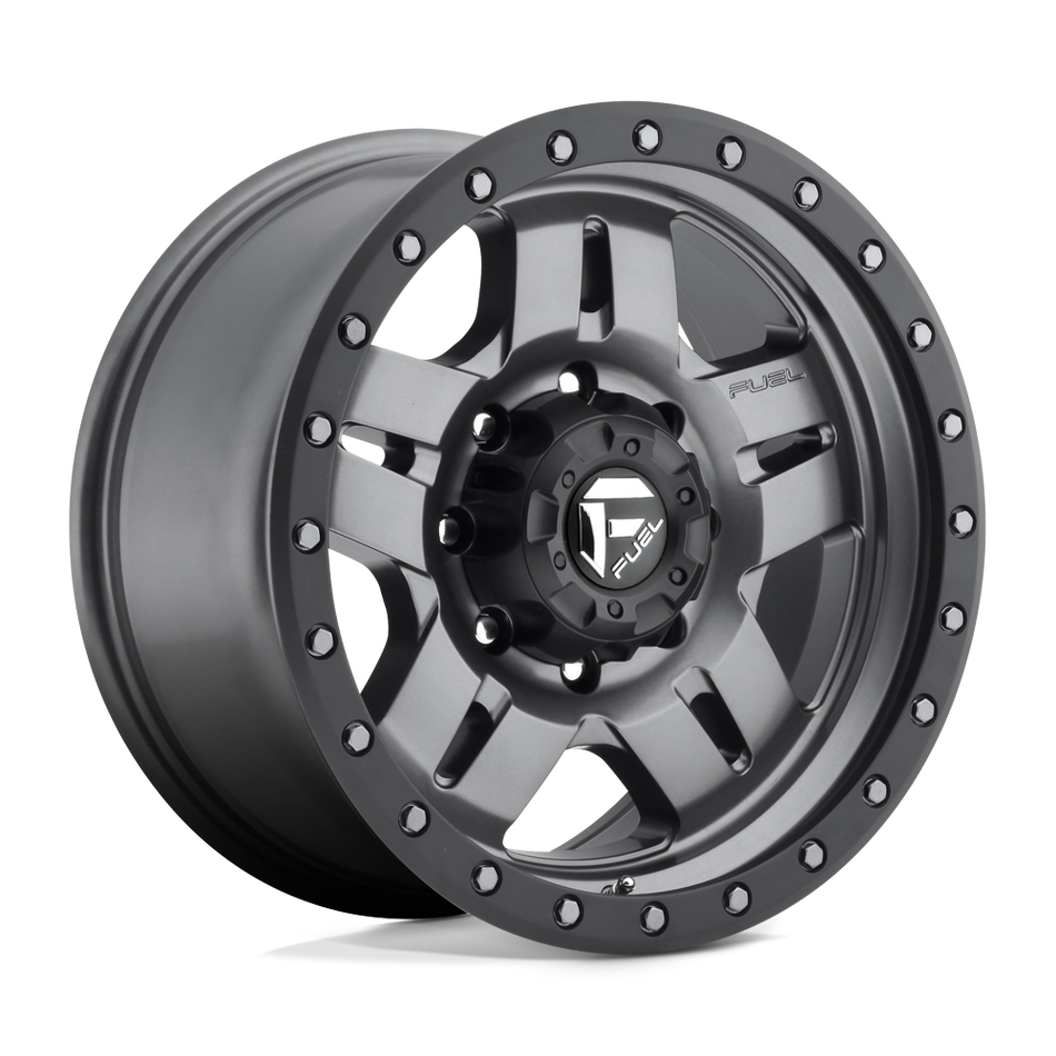 Fuel 1PC D558 ANZA Matte Gun Metal Black Bead Ring Wheel