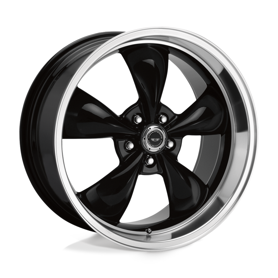 American Racing AR105 TORQ THRUST M Gloss Black Machined Lip Wheel