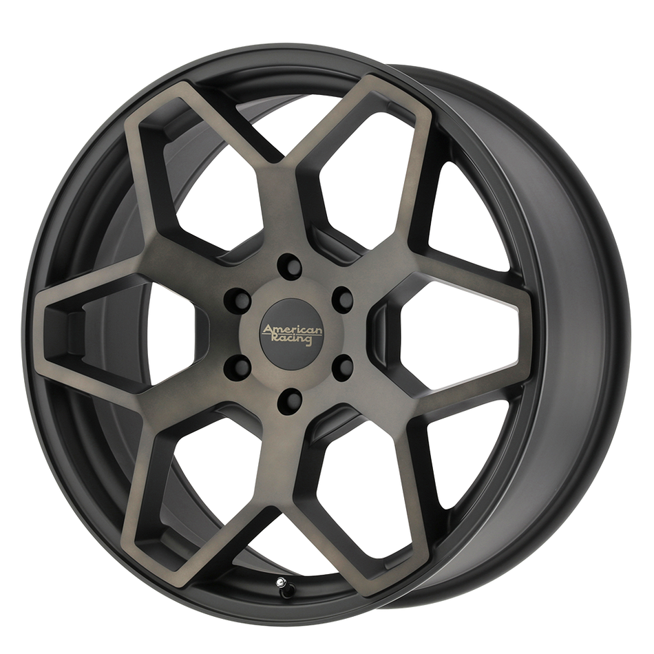 American Racing AR916 Satin Black With Dark Tint Clear Coat Wheel