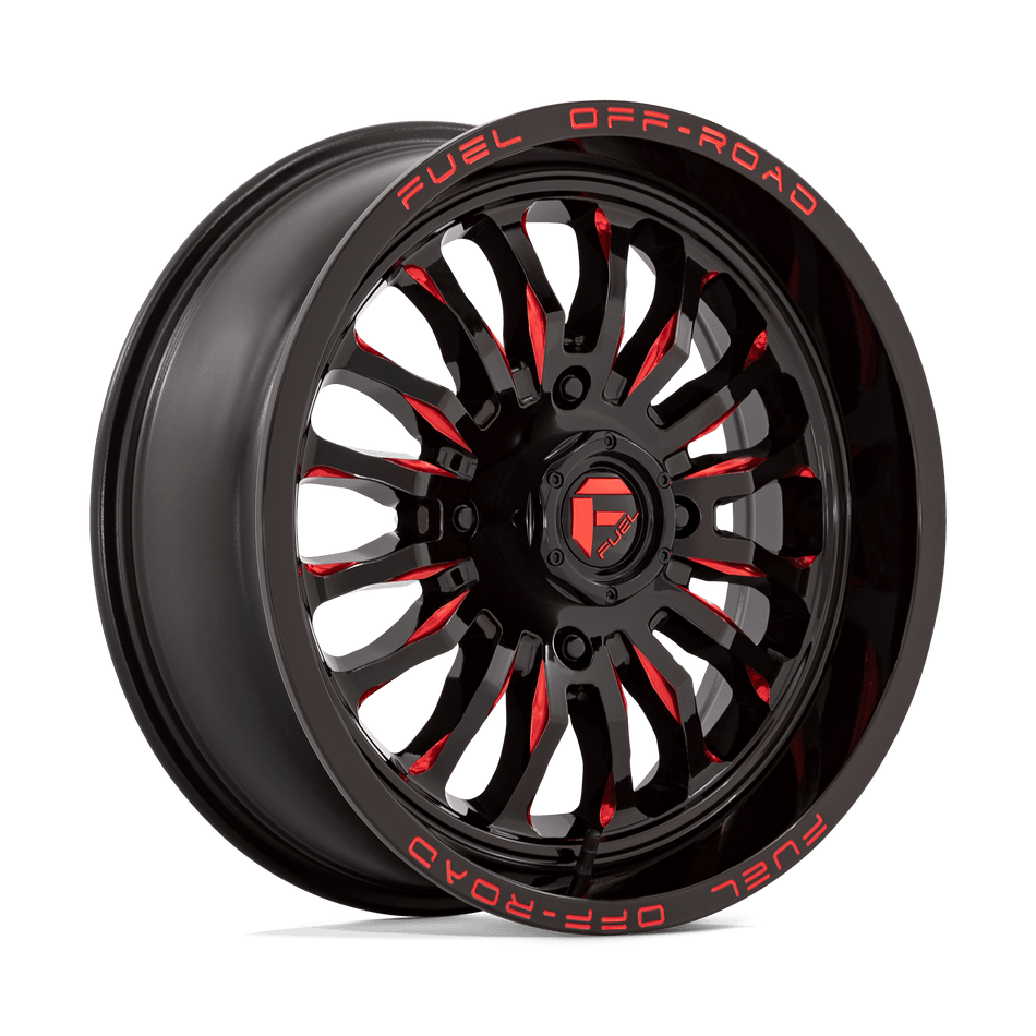 Fuel UTV D822 ARC UTV Gloss Black Milled Red Wheel