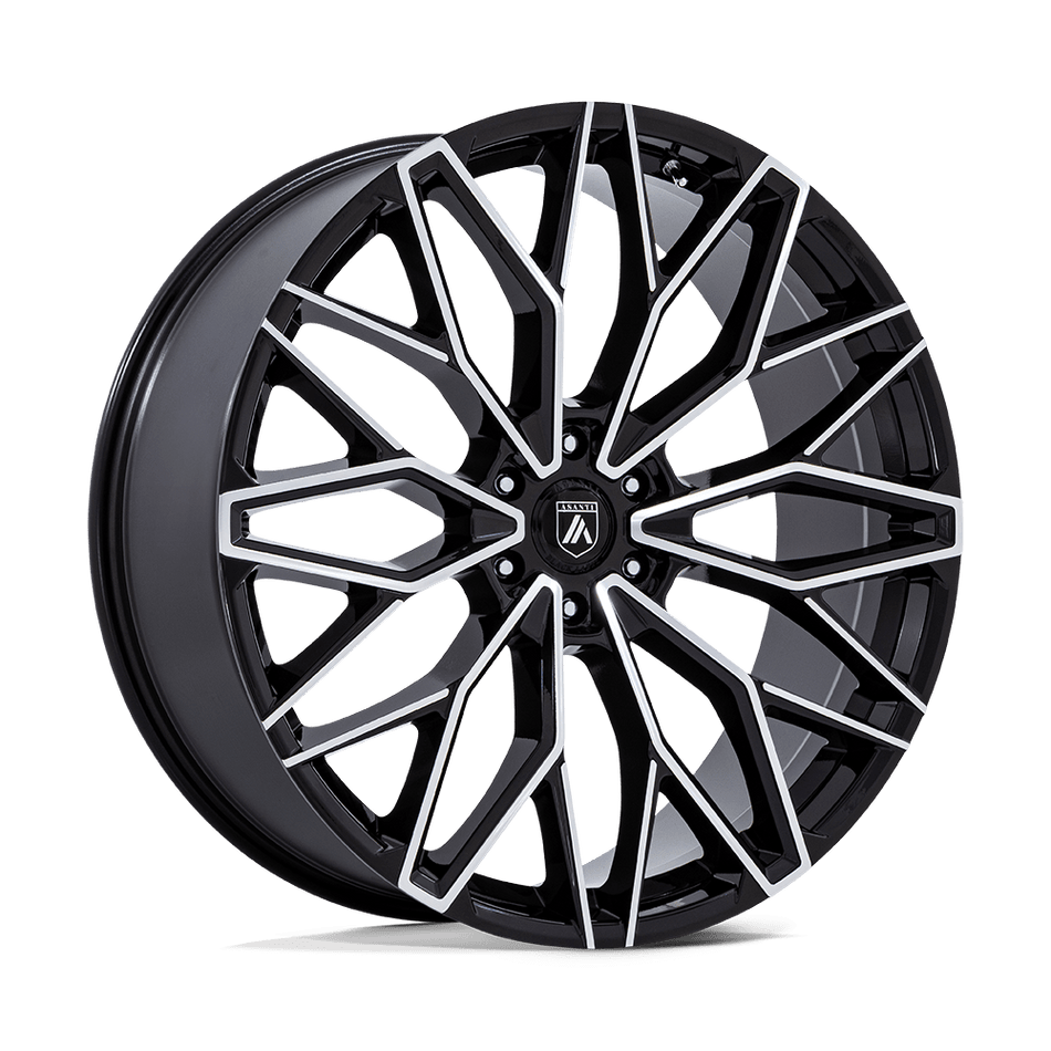 Asanti Black AB050 MOGUL 6 Gloss Black W/ Machined Face Wheel