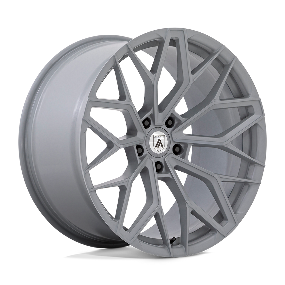 Asanti Black AB039 MOGUL 5 Two Toned Battleship Gray Wheel