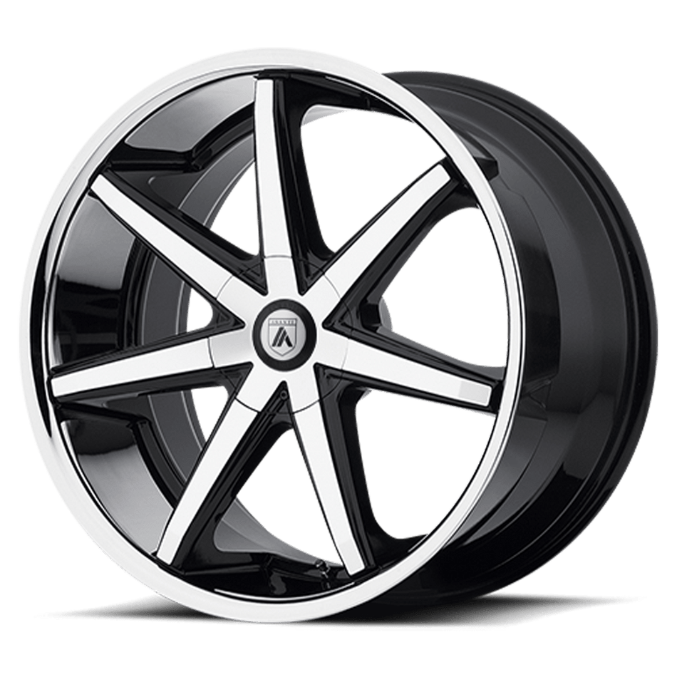 Asanti Black ABL-9 Machined Face With Ss Lip Wheel