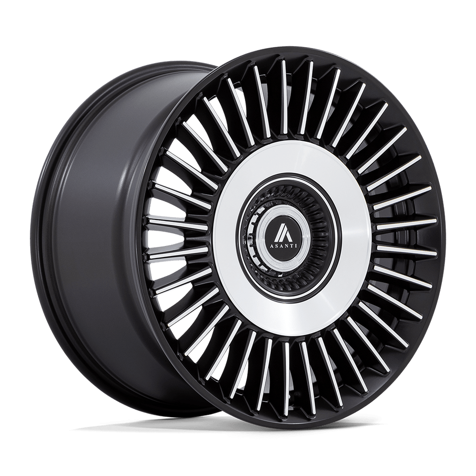 Asanti Black AB040 TIARA Satin Black With Bright Machined Face Wheel