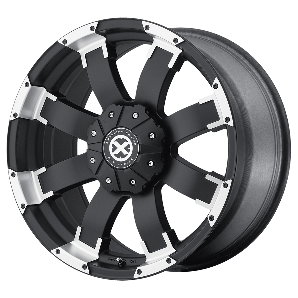 ATX Series AX191 SHACKLE Satin Black With Machined Face Wheel