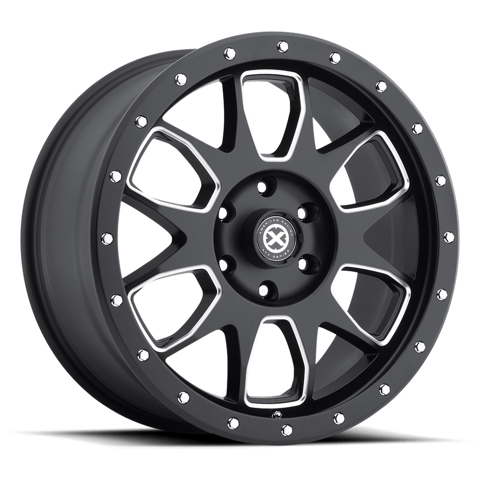 ATX Series AX196 Satin Black With Milled Accents Wheel