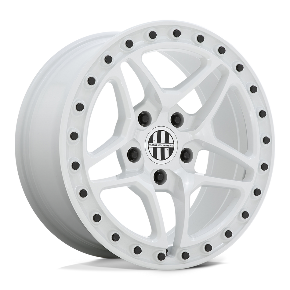 Victor Equipment BERG Gloss White With Black Bolts Wheel