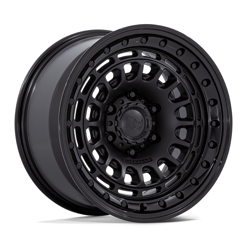Black Rhino Hard Alloys BR014 SAHARA Matte Black W/ Gloss Black Lip Wheel