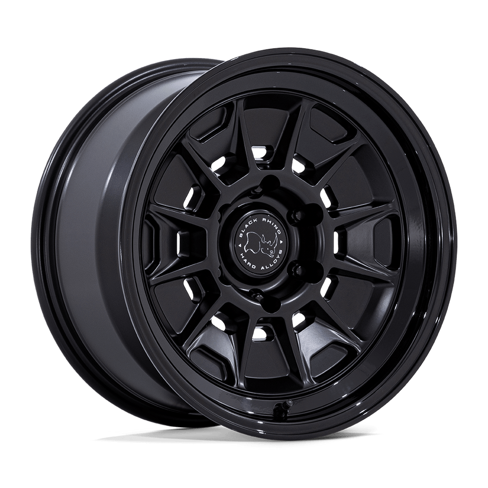 Black Rhino Hard Alloys BR021 MONDO Matte Black W/ Gloss Black Lip Wheel