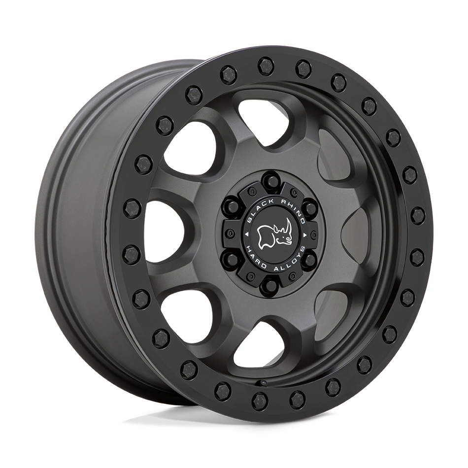 Black Rhino Hard Alloys VENTURE BEADLOCK Matte Gunmetal With Black Hardware Wheel