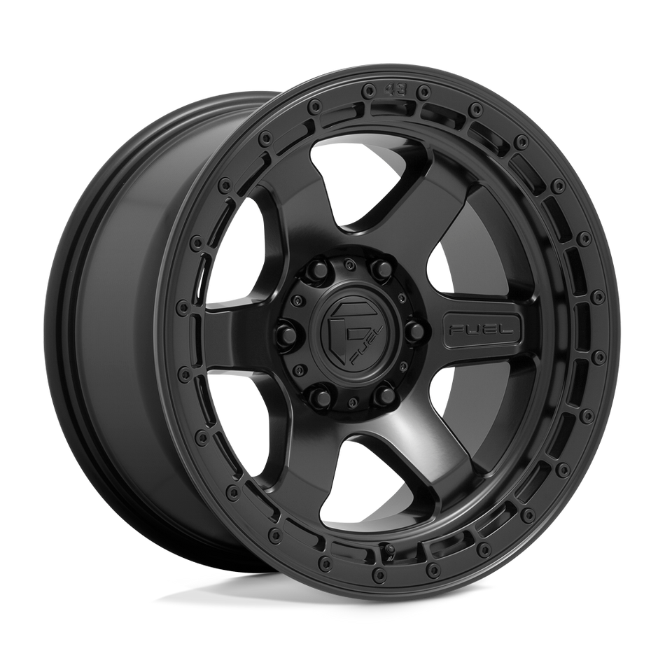 Fuel 1PC D750 BLOCK Matte Black With Black Ring Wheel