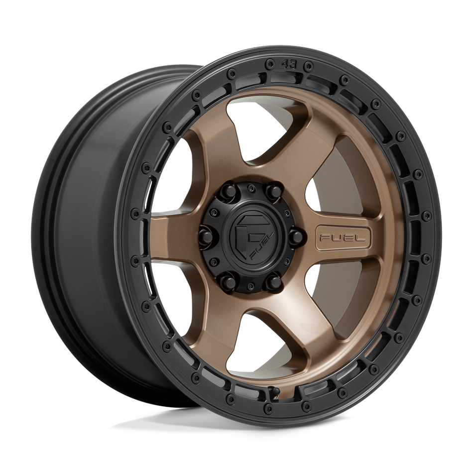 Fuel 1PC D751 BLOCK Matte Bronze With Black Ring Wheel