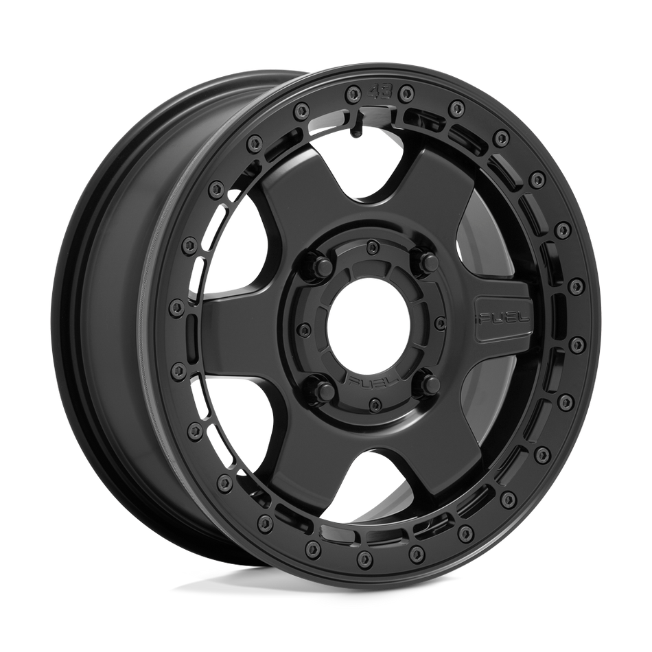 Fuel UTV D922 BLOCK BEADLOCK Matte Black With Black Ring Wheel