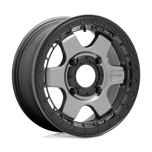 Fuel UTV D923 BLOCK UTV BEADLOCK MATTE GUNMETAL W/ BLACK RING