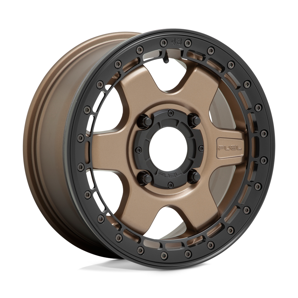 Fuel UTV D924 BLOCK BEADLOCK Matte Bronze With Black Ring Wheel