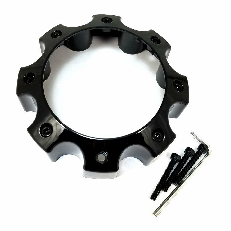 OPEN END 8LUG CAP - GLOSS BLACK