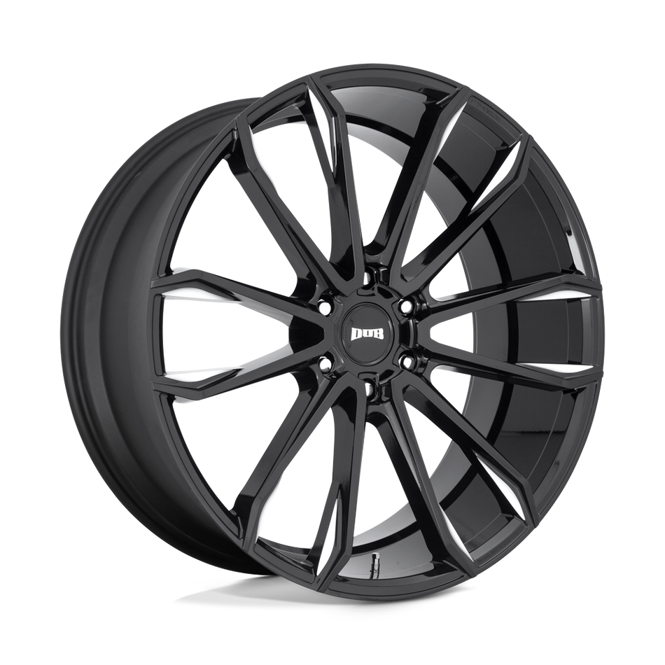 DUB 1PC S252 CLOUT Gloss Black Milled Wheel