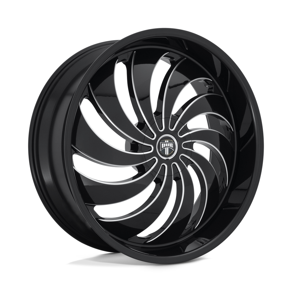 DUB 1PC S242 COJONES Gloss Black Milled Wheel