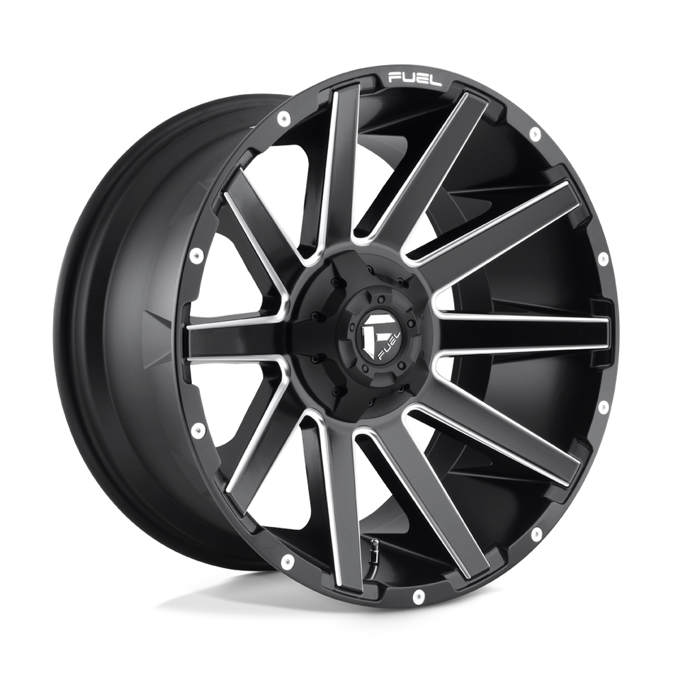 Fuel 1PC D616 CONTRA Matte Black Milled Wheel