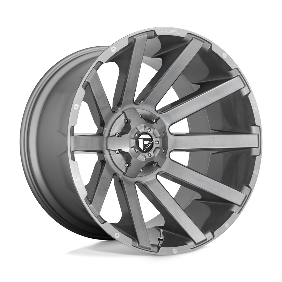 Fuel 1PC D714 CONTRA PLATINUM Brushed Gun Metal Tinted Clear Wheel
