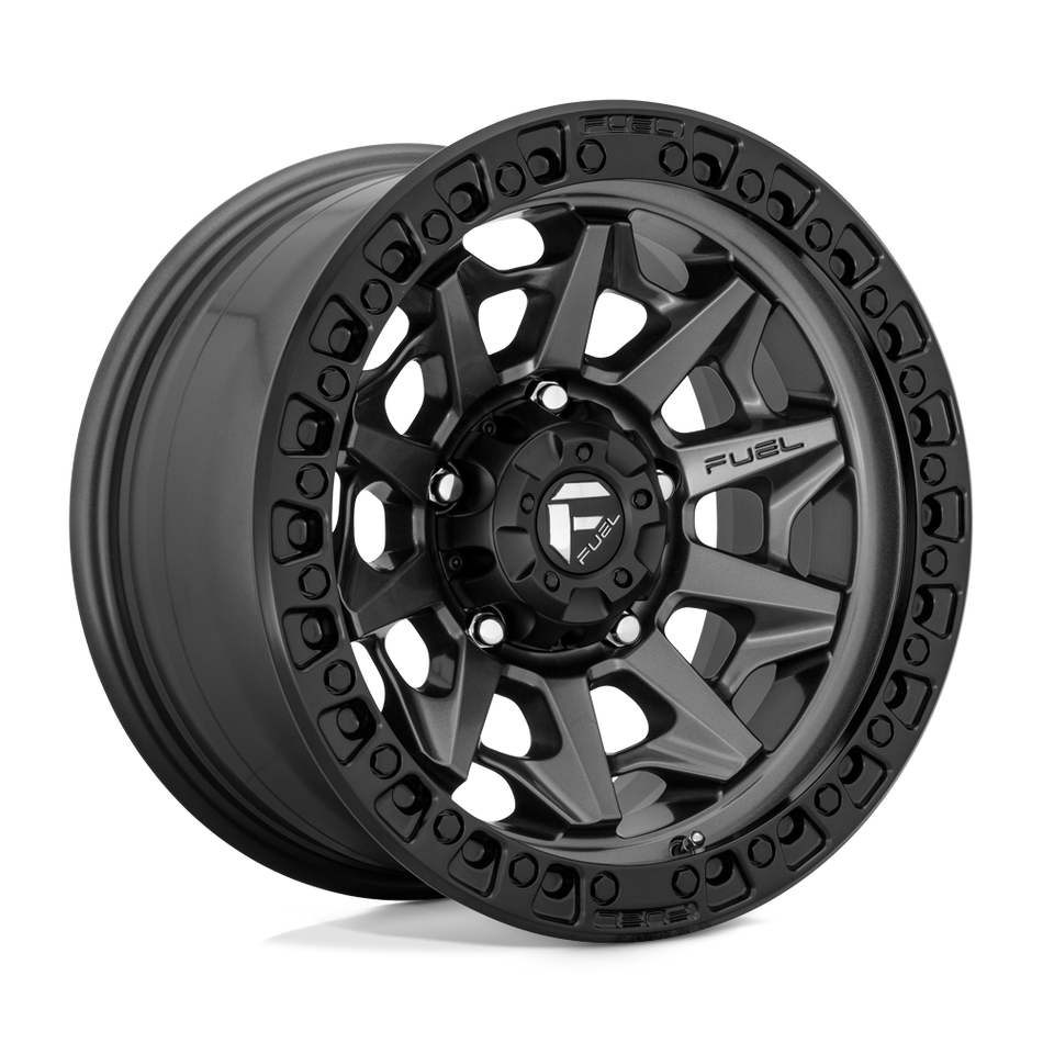 Fuel 1PC D716 COVERT Matte Gun Metal Black Bead Ring Wheel