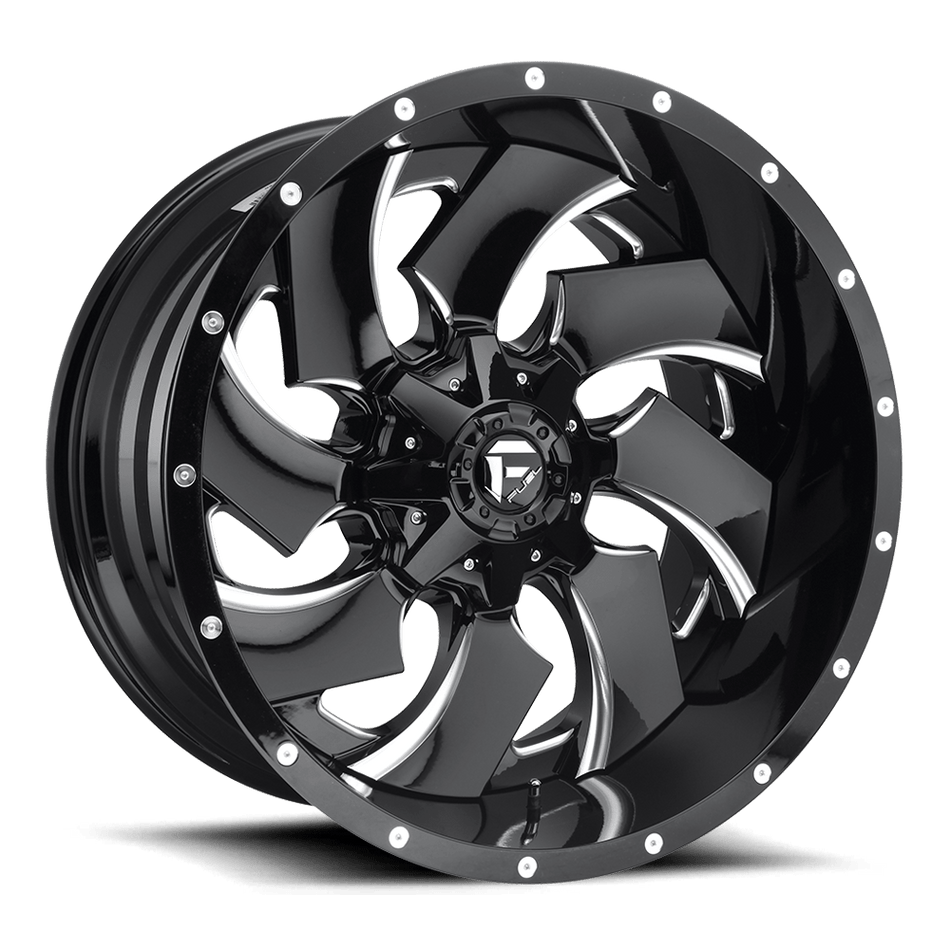 Fuel 2PC D239 CLEAVER Gloss Black Milled Wheel