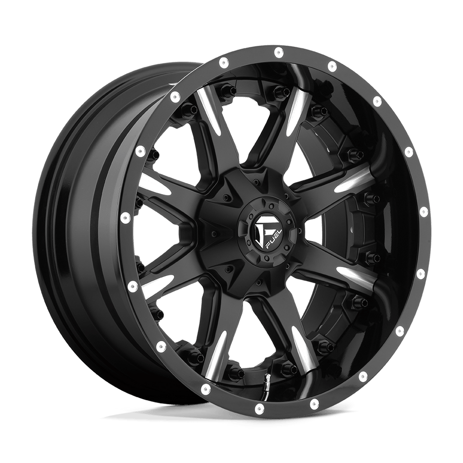 Fuel 2PC D251 NUTZ Matte Black Milled Wheel
