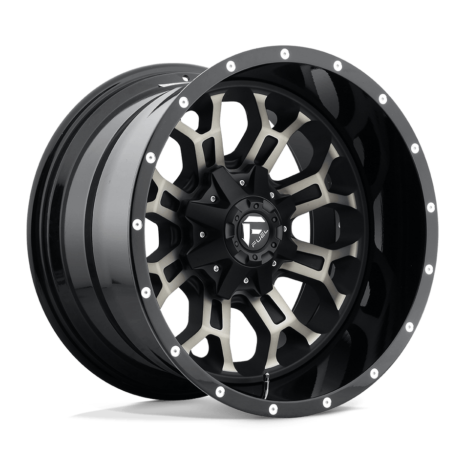 Fuel 2PC D268 CRUSH Matte Black Double Dark Tint Wheel