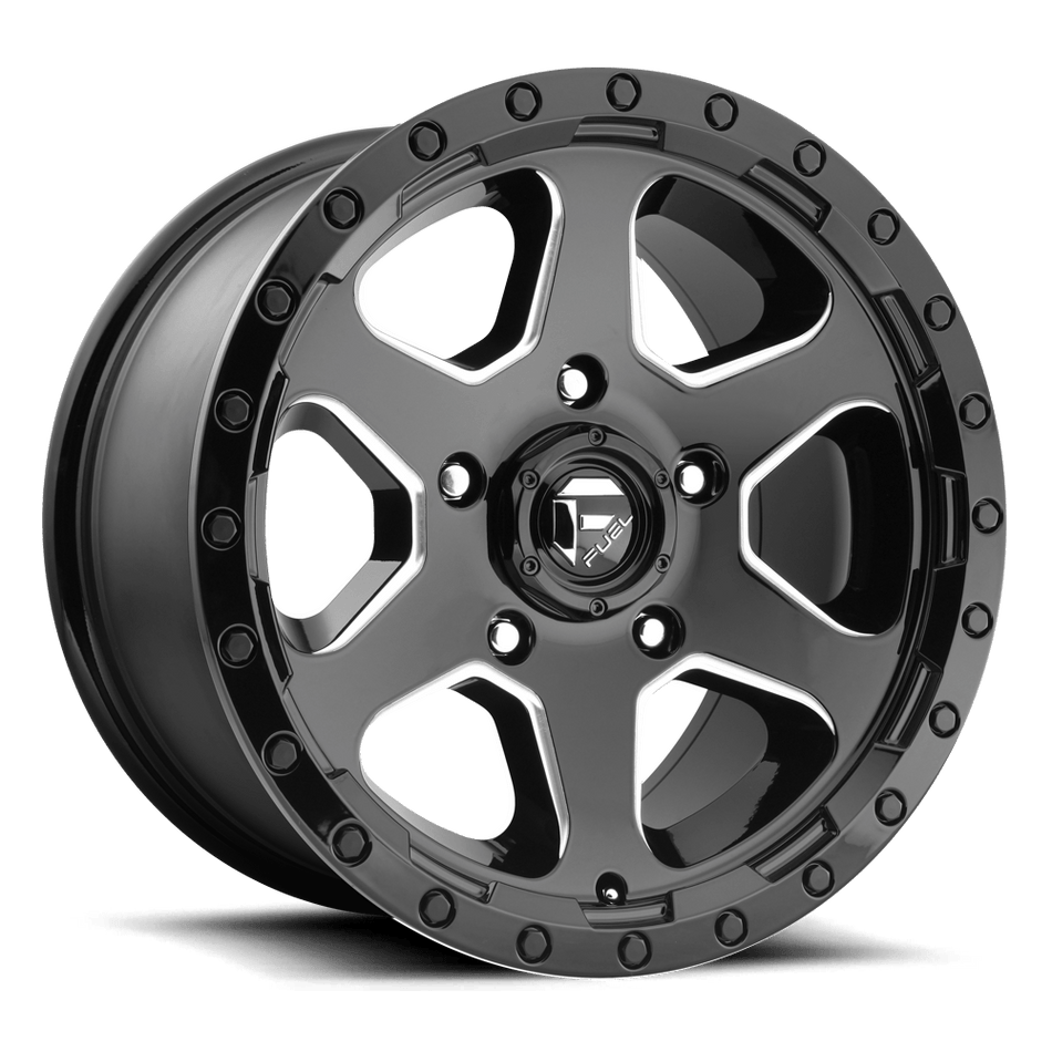 Fuel 1PC D590 RIPPER Gloss Black Milled Wheel