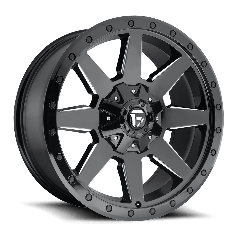 Fuel 1PC D597 WILDCAT Gloss Black Milled Wheel
