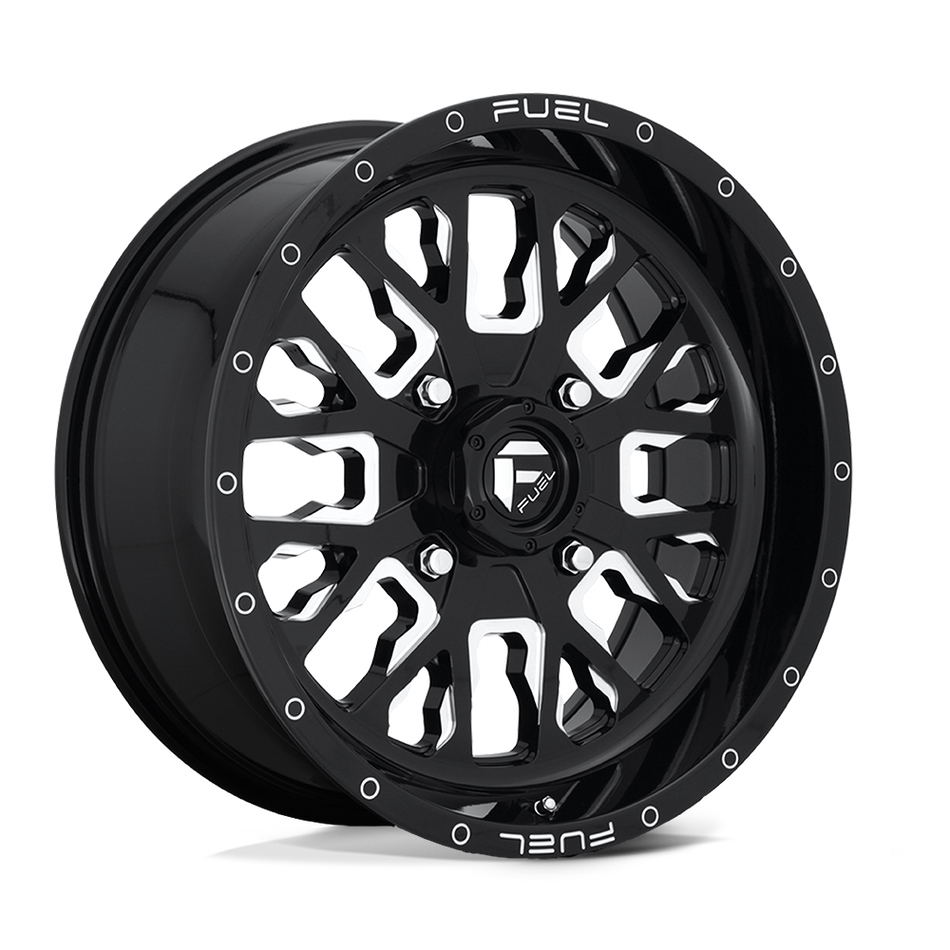 Fuel UTV D611 STROKE Gloss Black Milled Wheel