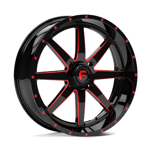 Fuel UTV D650 MAVERICK UTV GLOSS BLACK MILLED W/ RED TINT