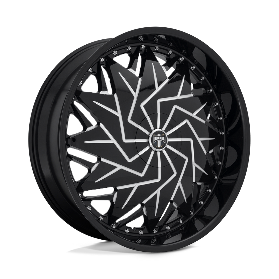 DUB 1PC S231 DAZR Gloss Black Milled Wheel