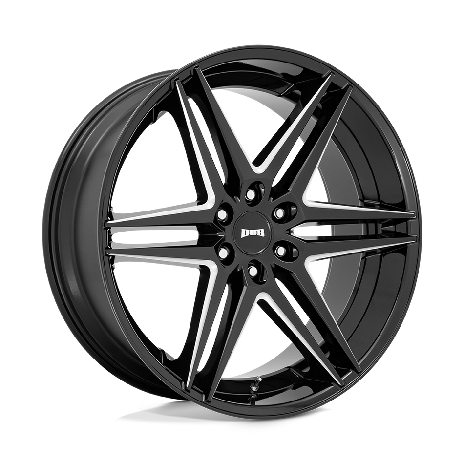 DUB 1PC S267 DIRTY DOG Glossy Black Milled Wheel