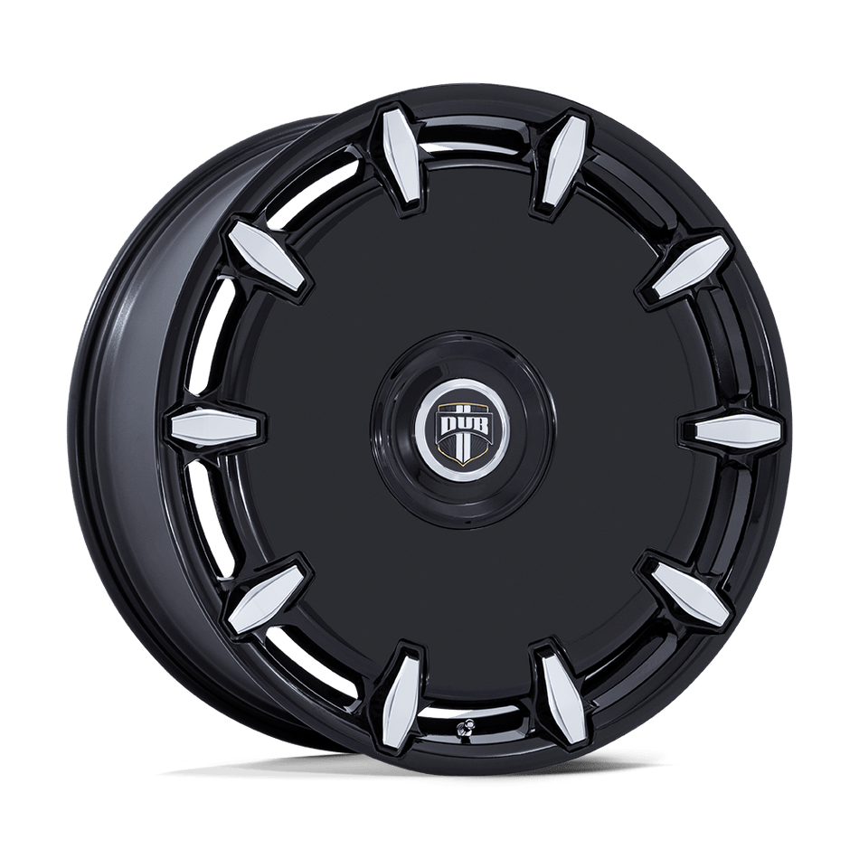 DUB 1PC DC271 CHEEF Gloss Black Milled Wheel