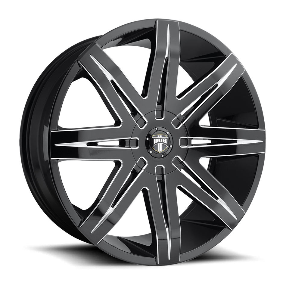 DUB 1PC S227 STACKS Gloss Black Milled Wheel