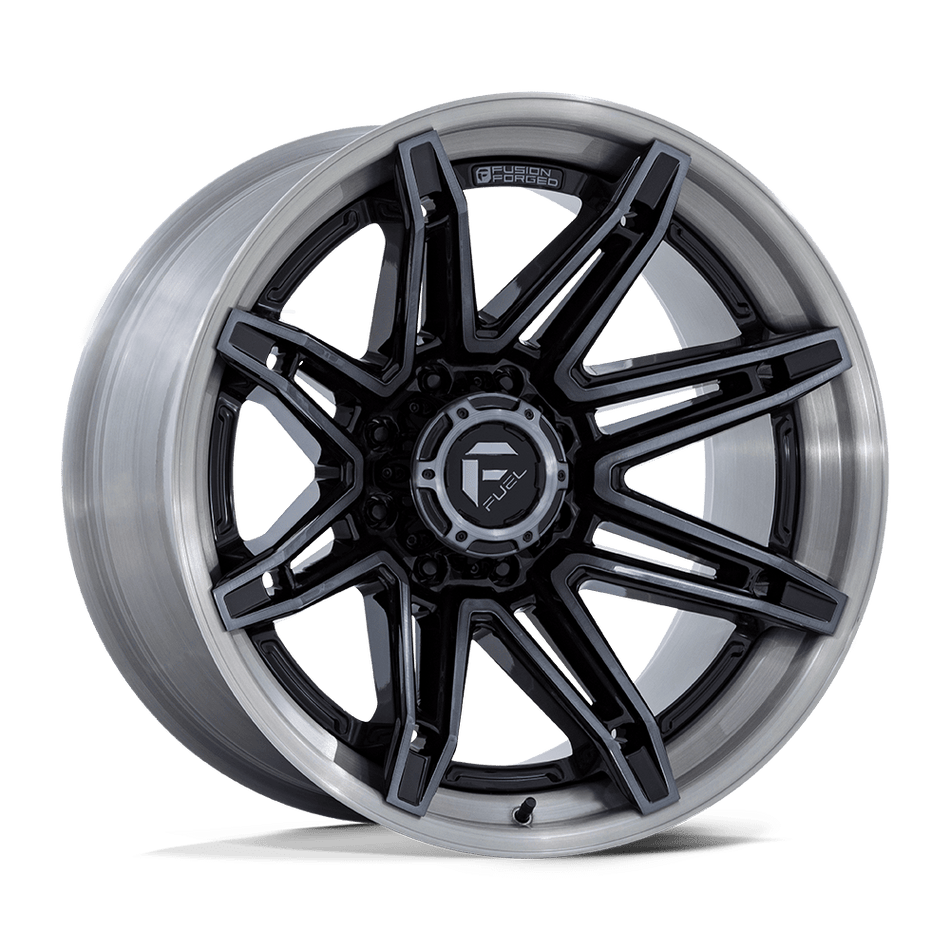 Fuel 1PC FC401 BRAWL Gloss Black With Brushed Gray Tint Face & Lip Wheel