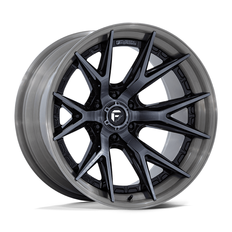 Fuel 1PC FC402 CATALYST Gloss Black With Brushed Gray Tint Face & Lip Wheel