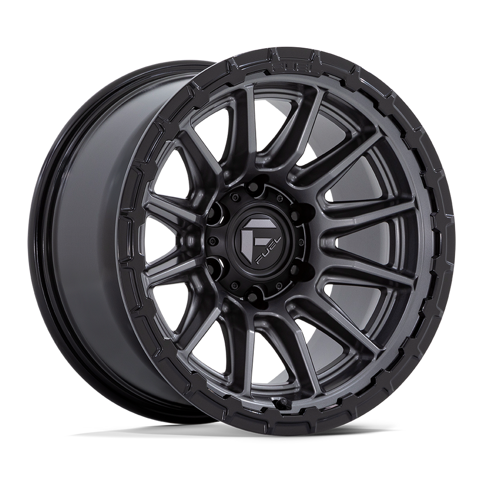 Fuel 1PC FC866 PISTON Matte Gunmetal W/ Gloss Black Lip Wheel